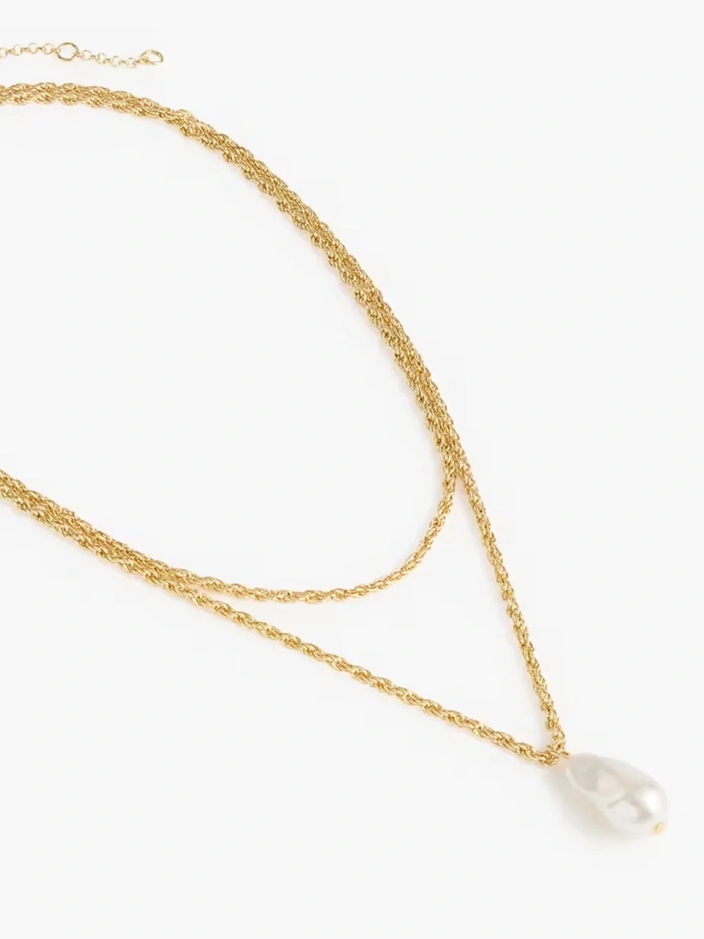 NWT J. Crew Gold Layered Necklace with Pearl Pendant